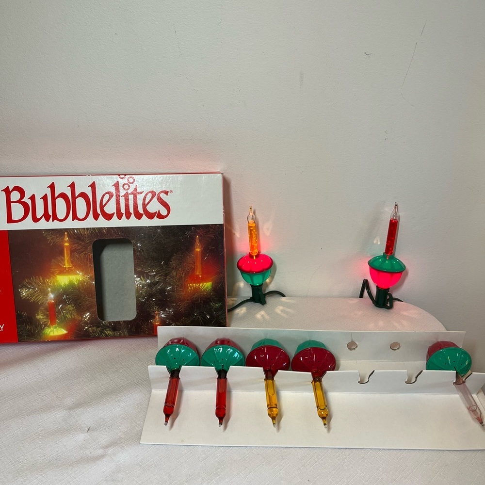 Vintage NOMA Bubblelites 7 Light Indoor Set